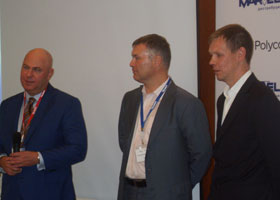 слева направо: Сергей Хомяков, вице-президент Polycom Россия и СНГ, Константин Шляхов, генеральный менеджер 