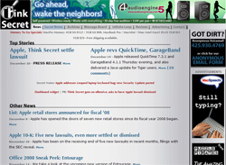 Apple добилась прекращения работы популярного веб-сайта ThinkSecret.com