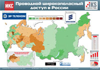 Проводной широкополосный доступ в России - карта
