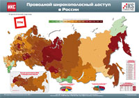 Проводной широкополосный доступ в России - карта