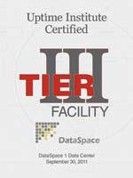 Сертификат ЦОДа DataSpace 1
